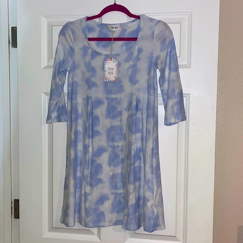 NWT Women’s tie dye 3/4 sleeve mini dress
